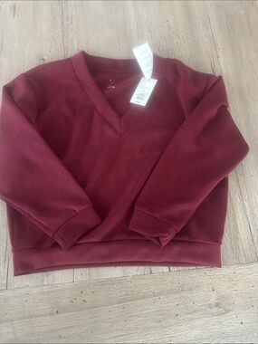 NWT a new day Maroon V-Neck Sweatshirt